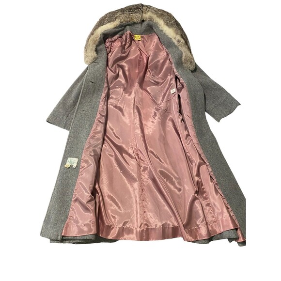 Sears JR Bazaar Women's Wool Coat Fur Collar Union Made Vintage 1970's USA EUC! - Picture 10 of 16